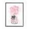 Stupell Industries Pink Flower Perfume Glam Fashion Design Framed Wall Art
